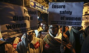 Indian activists protest in New Delhi against sexual violence against women (Image: Photograph Money Sharma,EPA)
